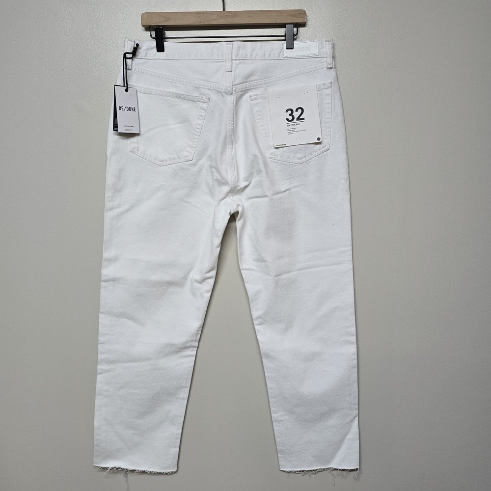 Re/Done High Rise White Jeans - Picture 3 of 7
